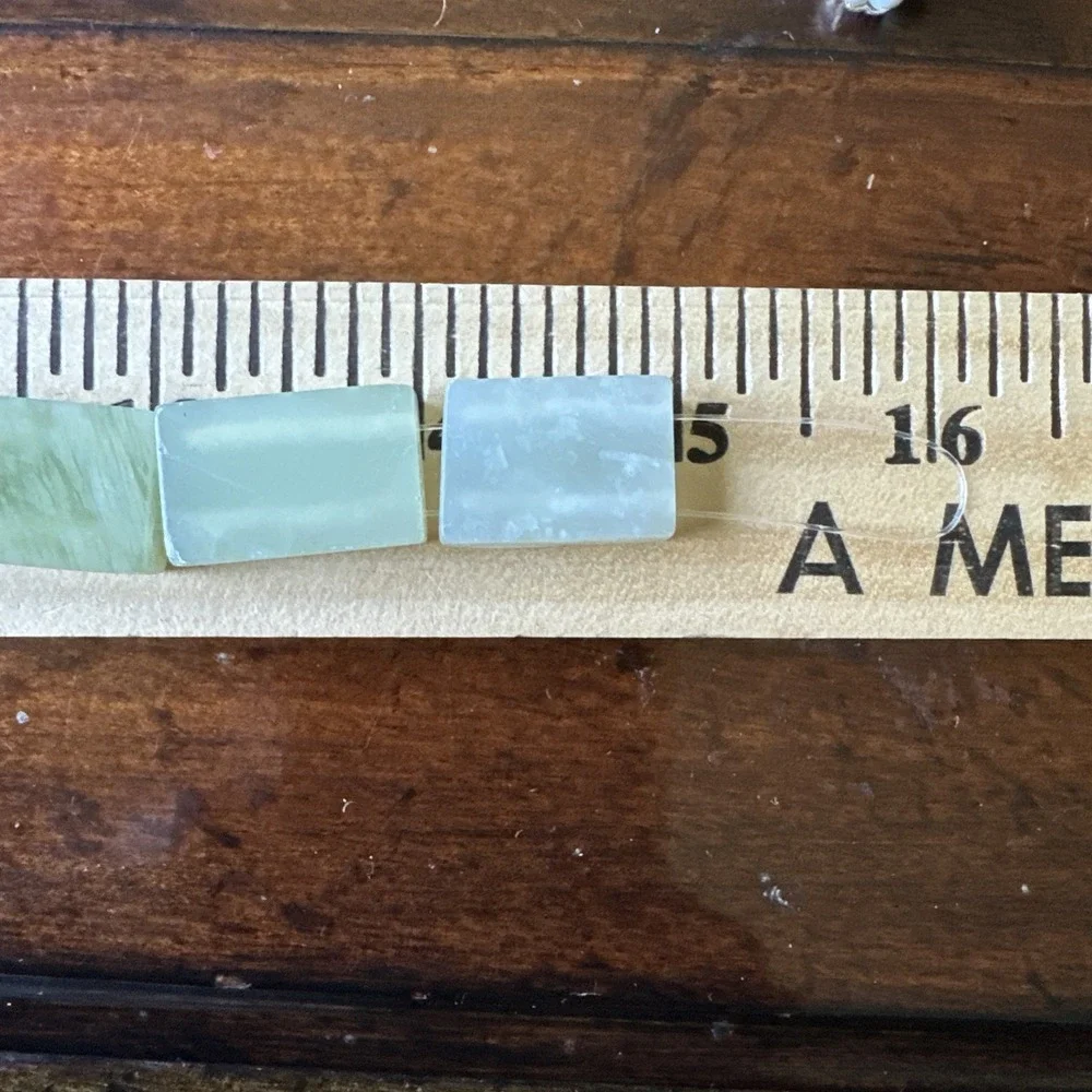 Lapidary Stone Beads 4 Strand Lot Nephrite Jade Fossil Red Coral Blue Turquoise - Picture 9 of 12